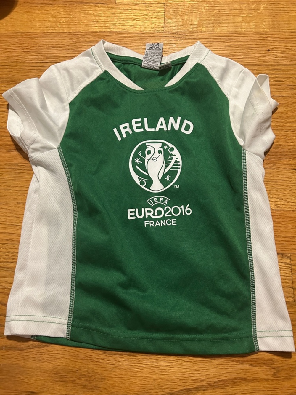 Ireland UEFA Euro 2016 Kids Green White Soccer Tee